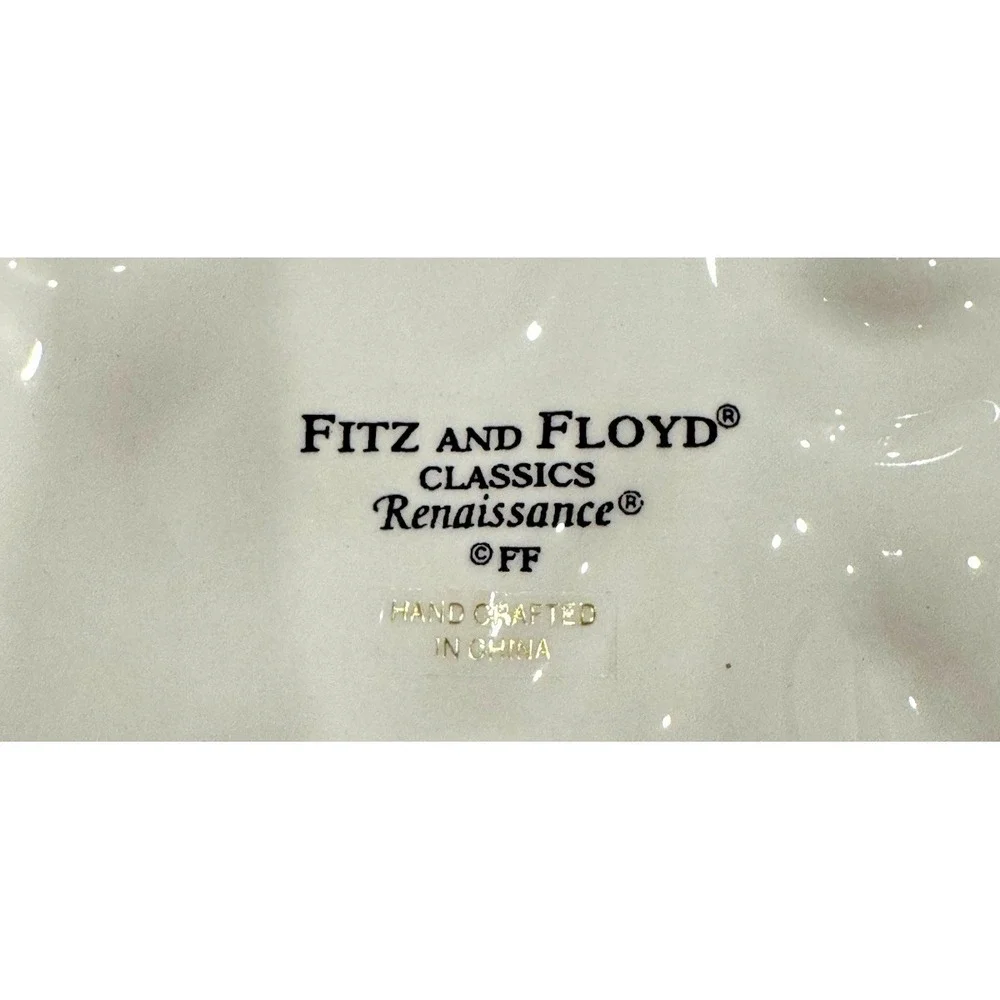 Fitz Floyd Santa Claus Renaissance Cookie Plate Christmas Serving Dish Vtg